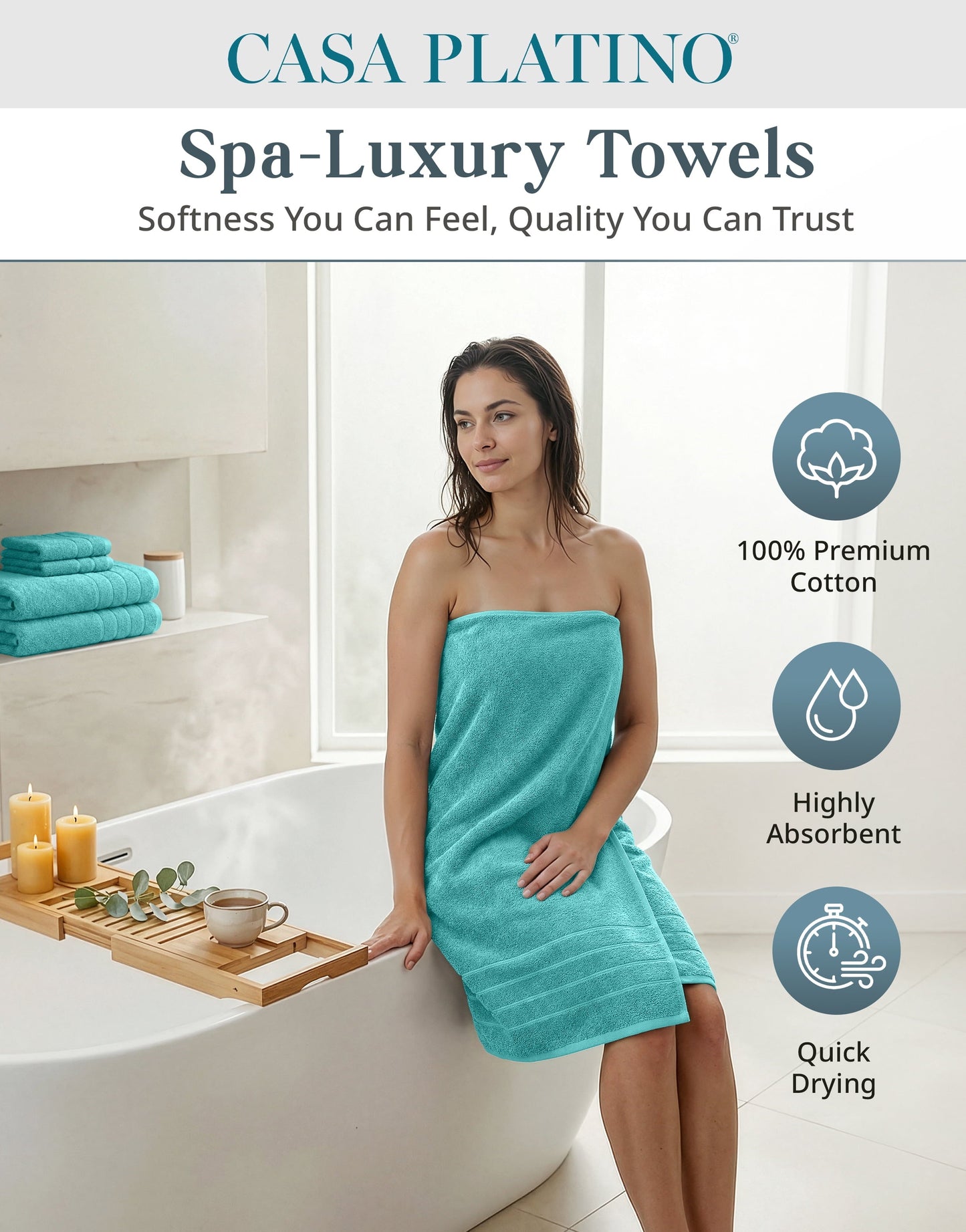 12-Piece Cotton Bath Towel Set cp-gallery: color=Aqua Sky; size=12 Piece Set