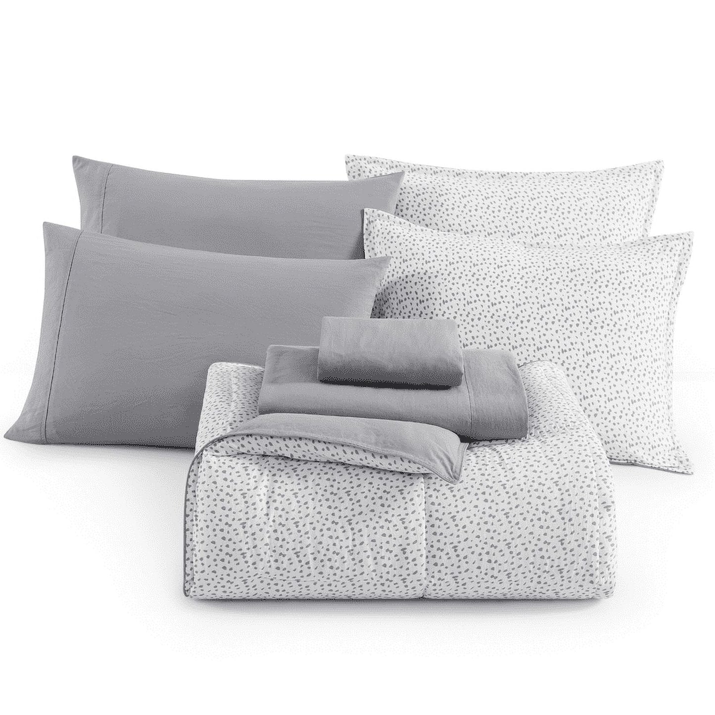 Bed in a Bag cp-gallery: color=White Base Grey Dot; size=Full