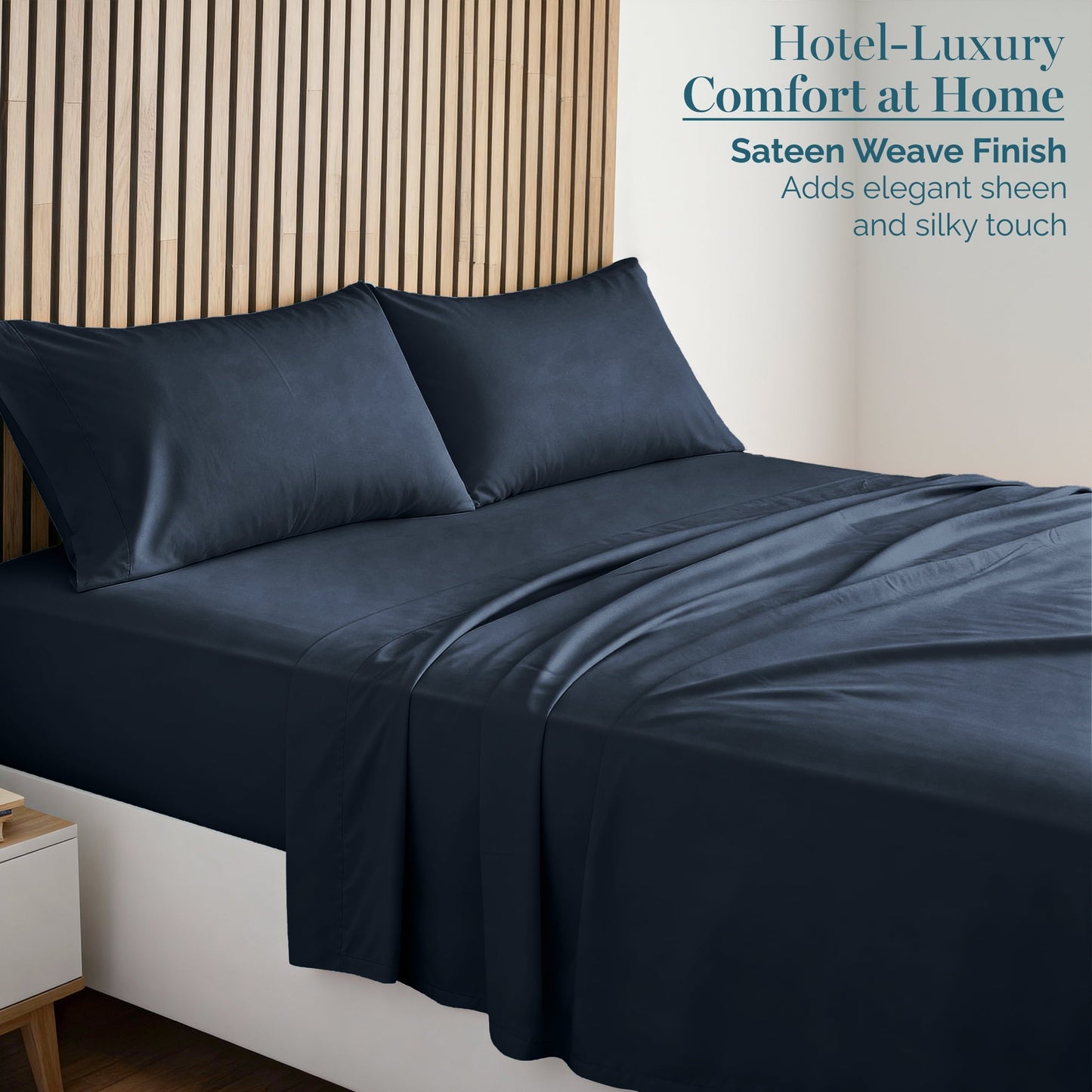 1000 Thread Count Egyptian Cotton Sheet Set cp-gallery: color=Estate Blue