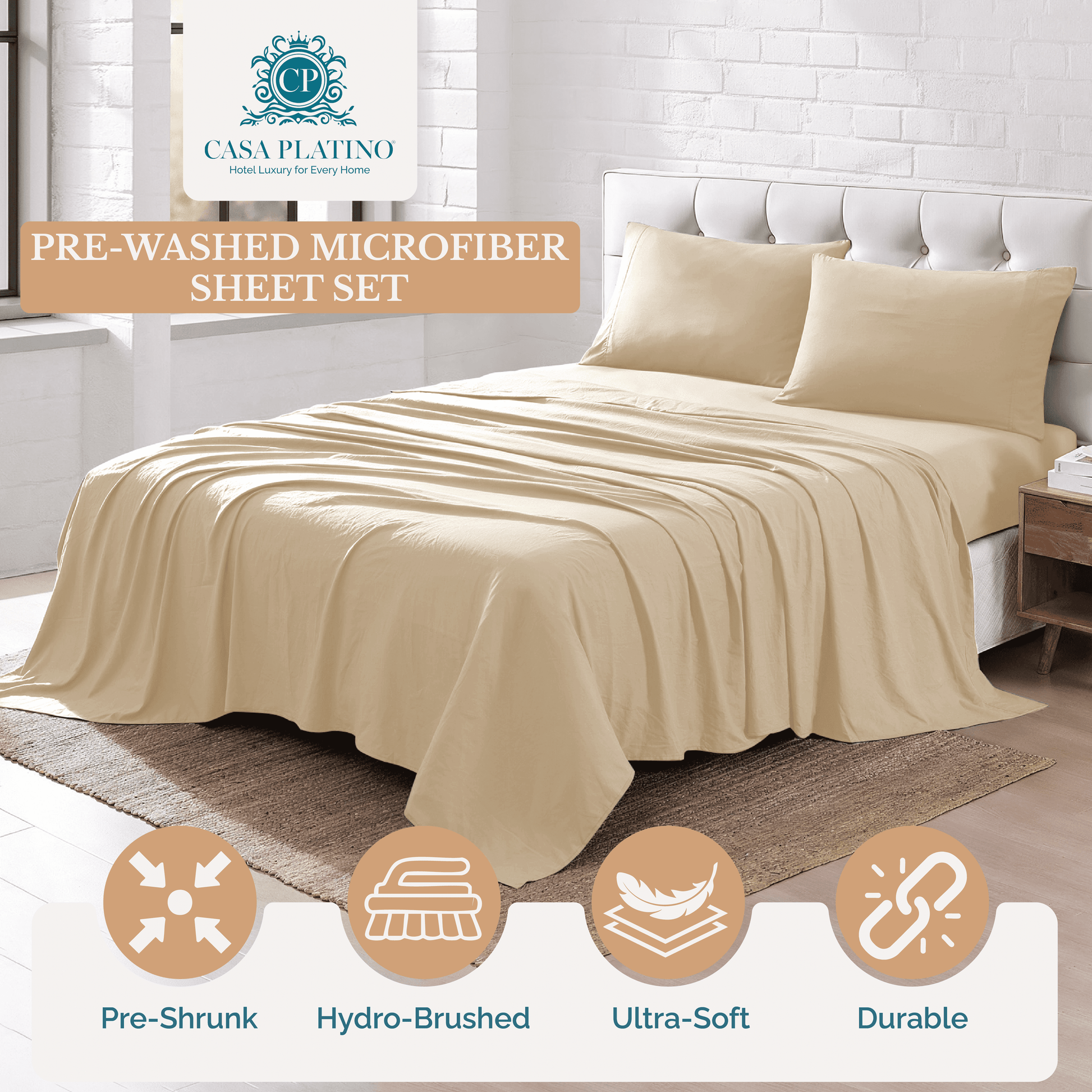 Washed Microfiber Sheet Set