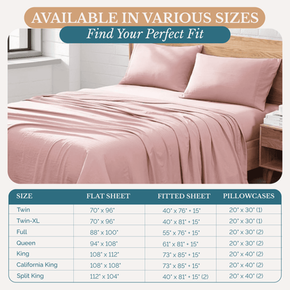 Washed Microfiber Sheet Set cp-gallery: color=Sepia Rose; size=Split King