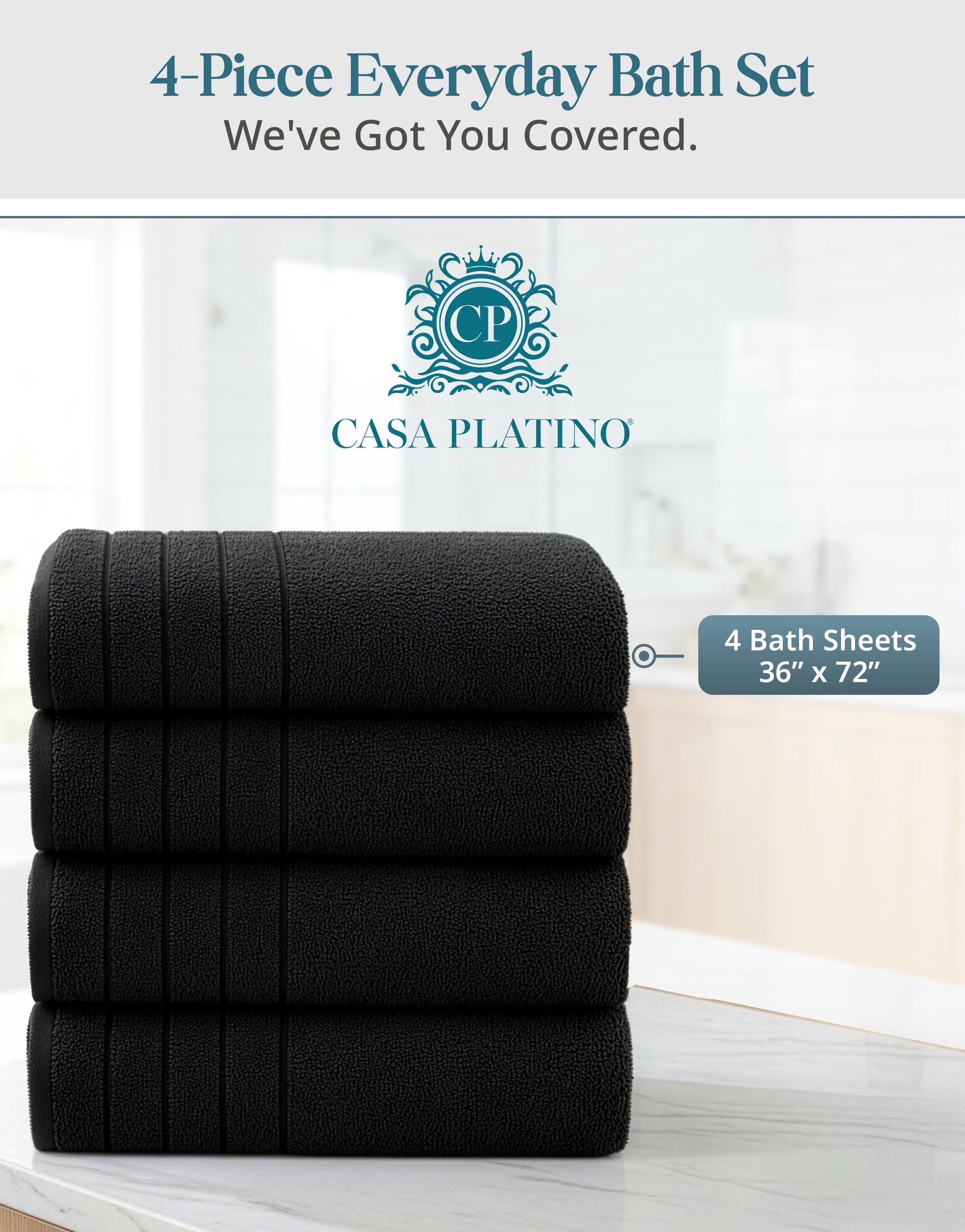4-Piece Oversized Bath Sheets Set