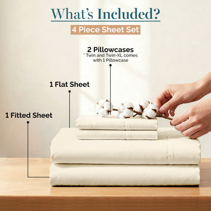 450 Thread Count Cotton Sheet Set cp-gallery: color=Ivory