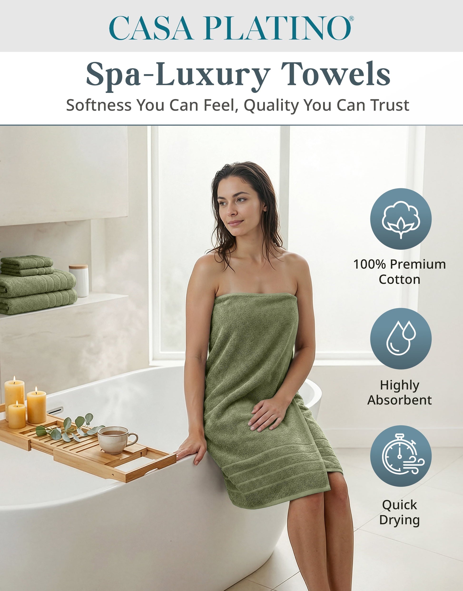 12-Piece Cotton Bath Towel Set