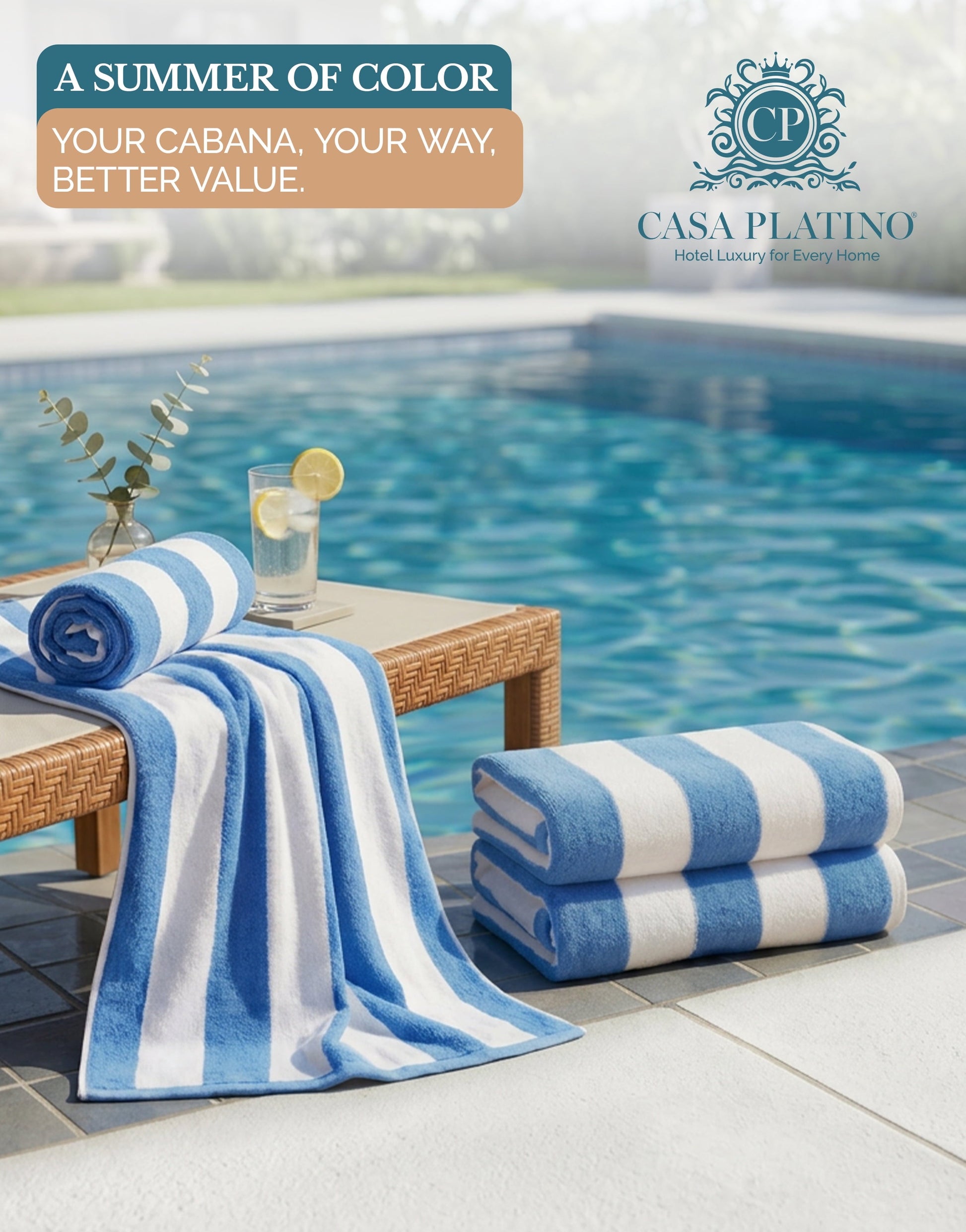 4-Piece Cabana Beach Towel Set