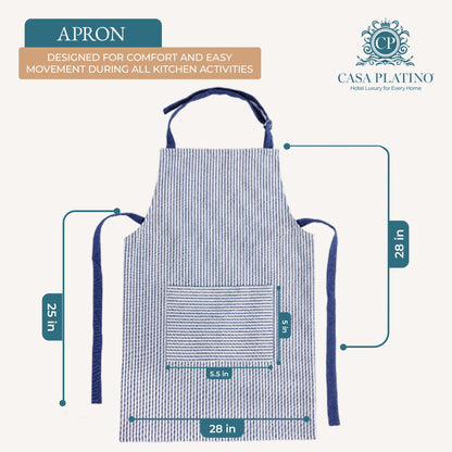 20-Piece Kitchen Towel Set Cotton Dish Towels cp-gallery: color=Indigo; size=20 Piece Set