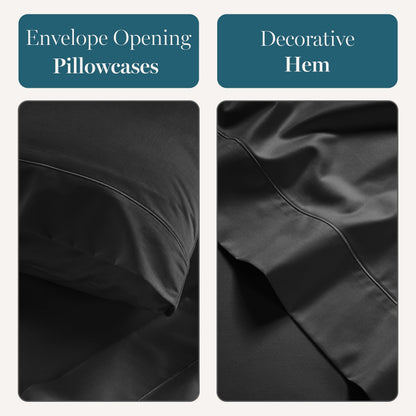 1000 Thread Count Egyptian Cotton Sheet Set cp-gallery: color=Black