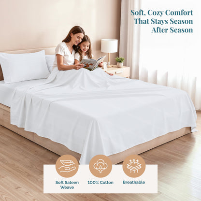 450 Thread Count Cotton Sheet Set cp-gallery: color=Ticking Stripe Cobalt Blue