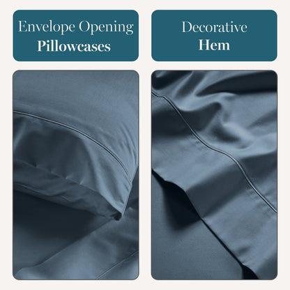 1000 Thread Count Egyptian Cotton Sheet Set cp-gallery: color=Dark Denim