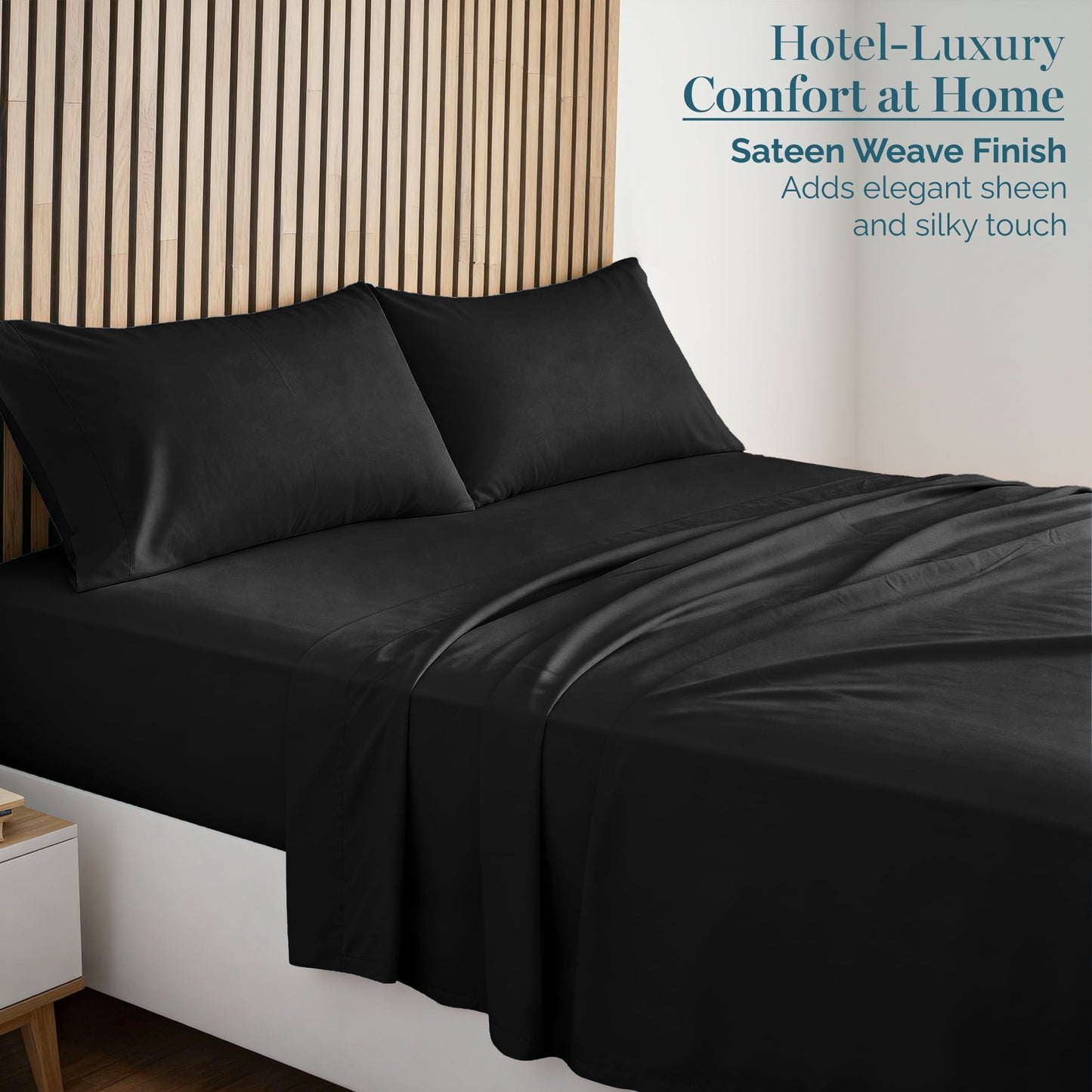 1000 Thread Count Egyptian Cotton Sheet Set cp-gallery: color=Black