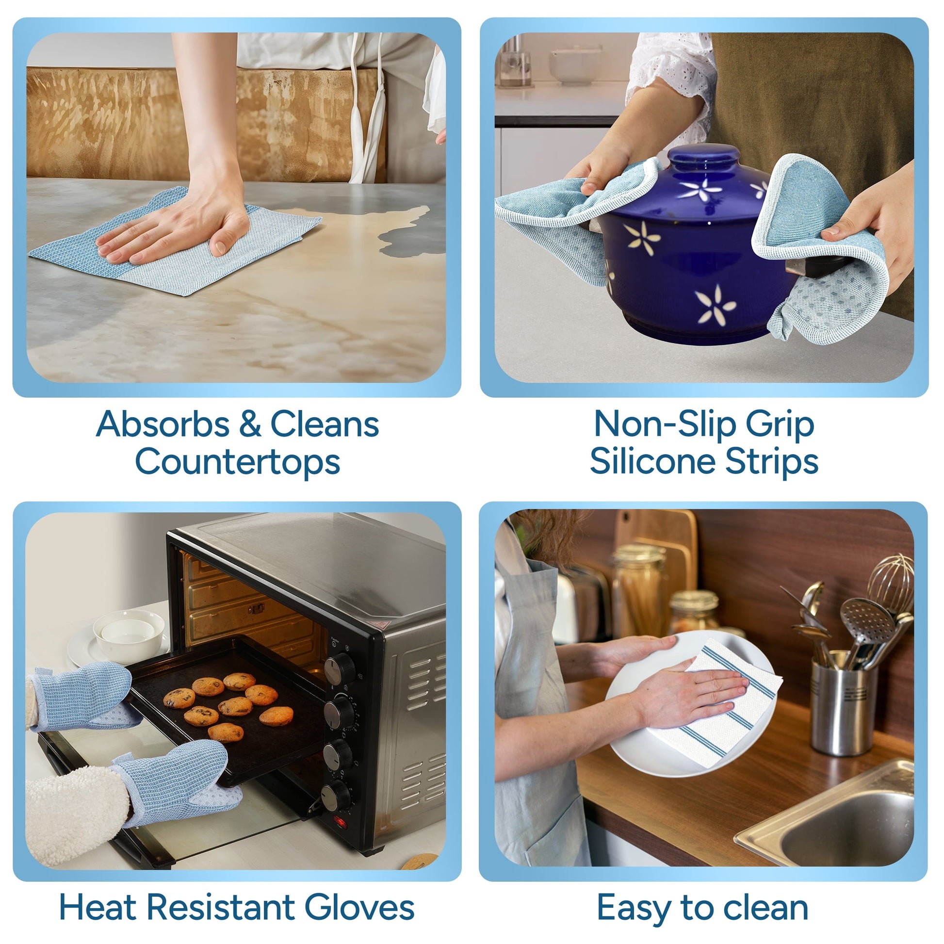 Kitchen Set - Oven Mitts, Pot Holders & Towels