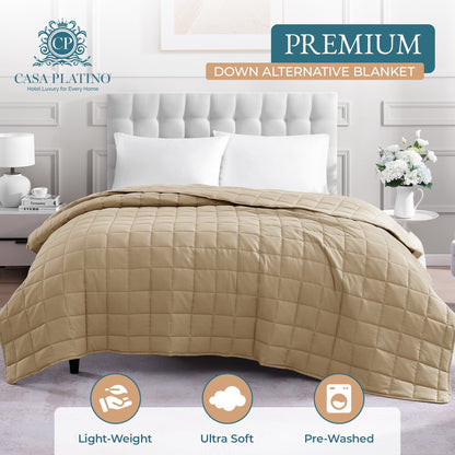 Quilted Bed Blanket cp-gallery: color=Linen