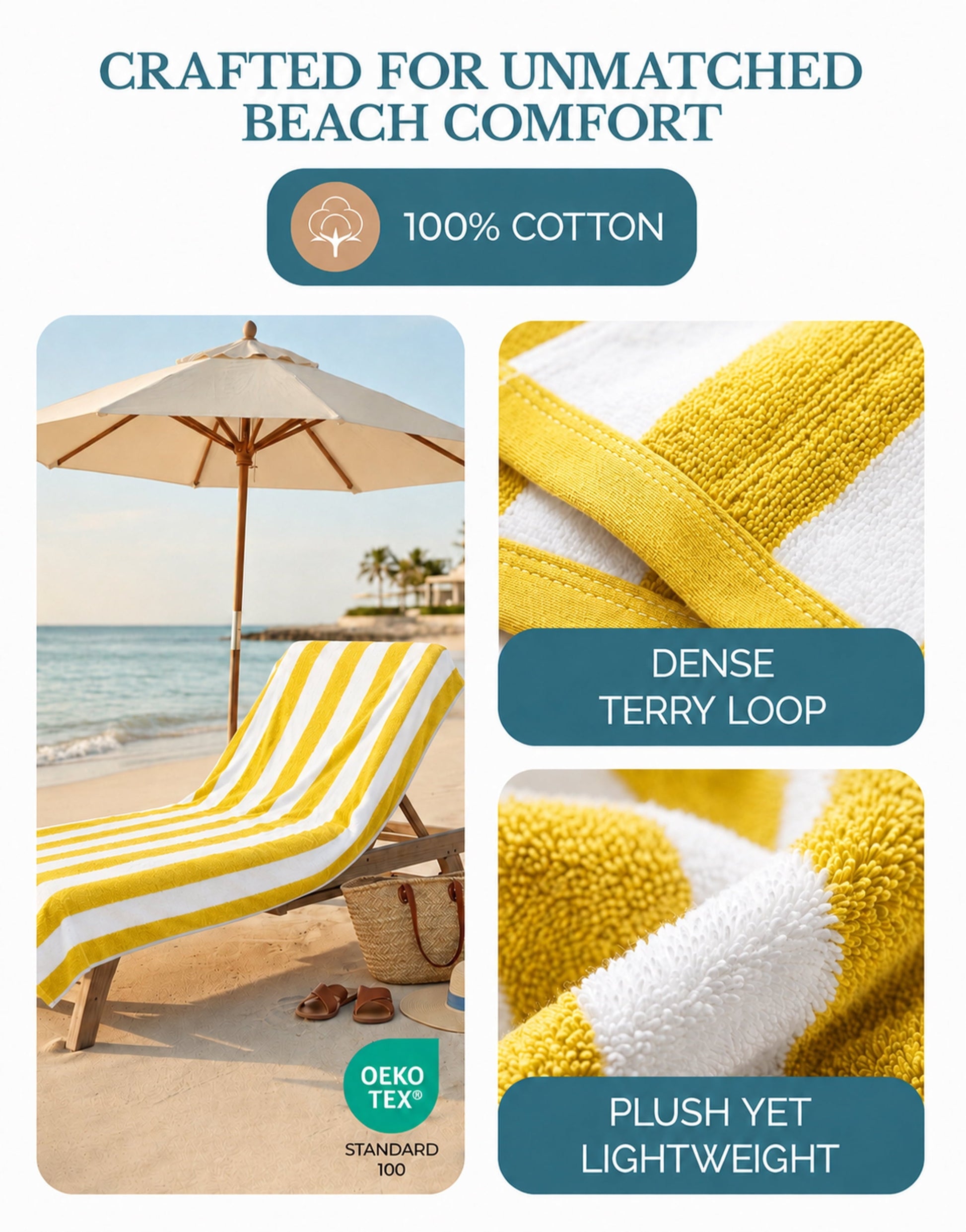 4-Piece Cabana Beach Towel Set