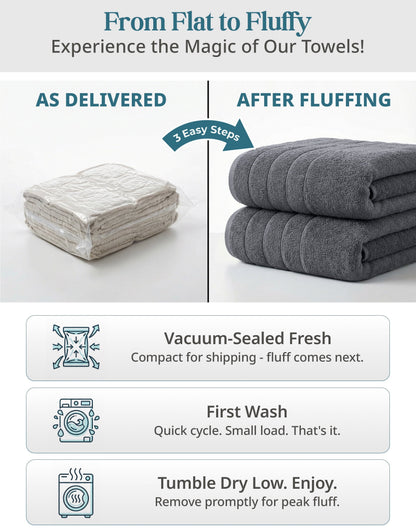 24-Piece Cotton Bath Towel Set cp-gallery: color=Cool Grey; size=24 Piece Set