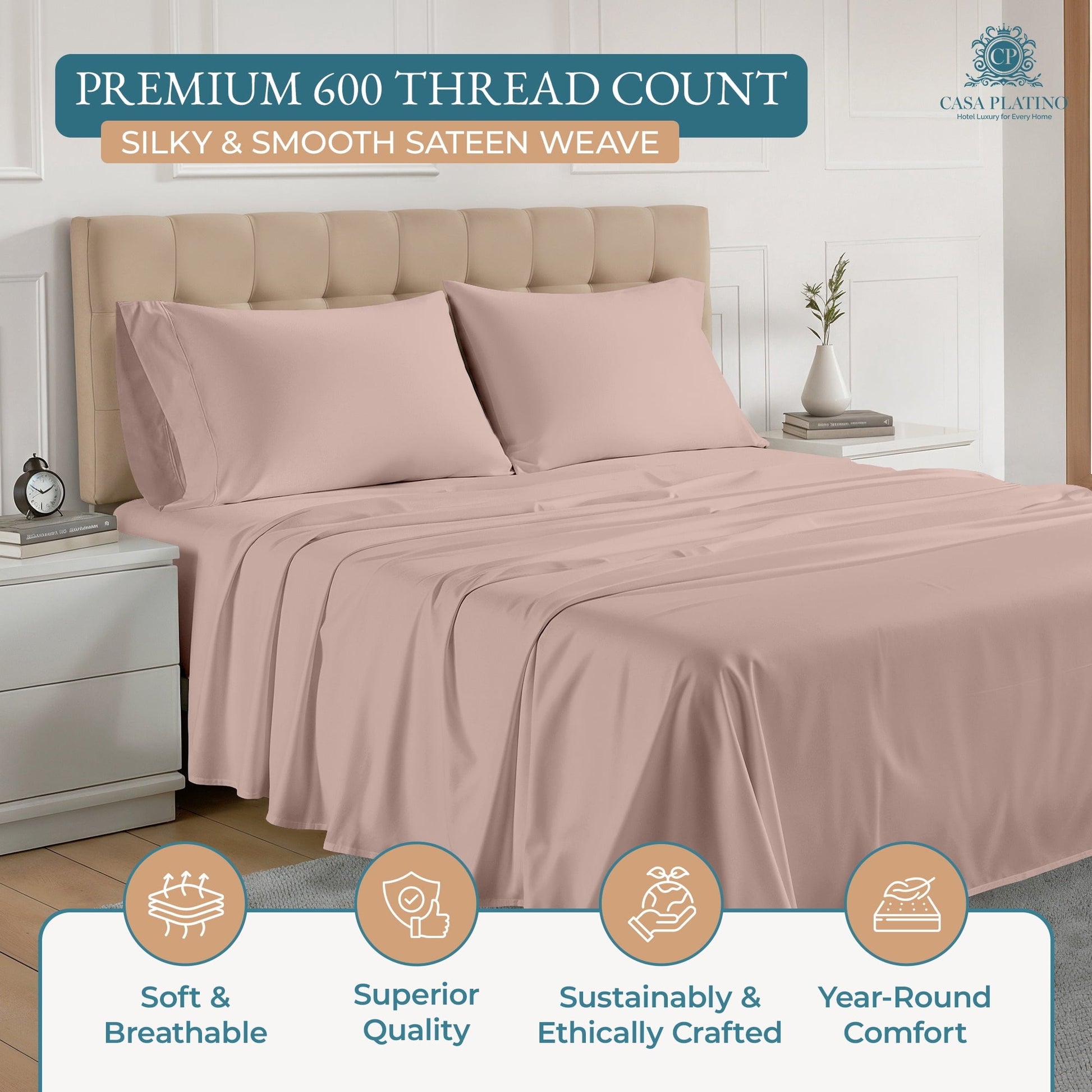 600 Thread Count Cotton Sheet Set