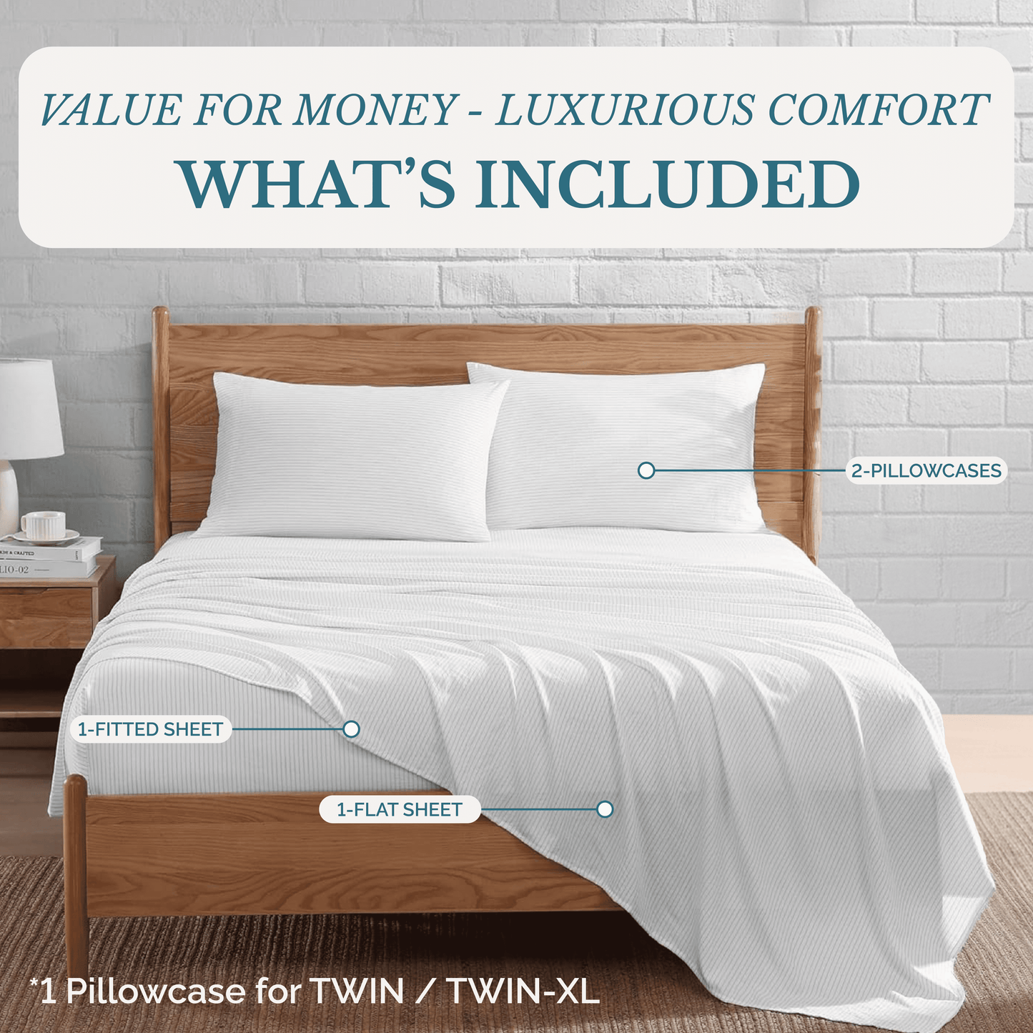 Washed Microfiber Sheet Set cp-gallery: color=Stripe Silver; size=Split King