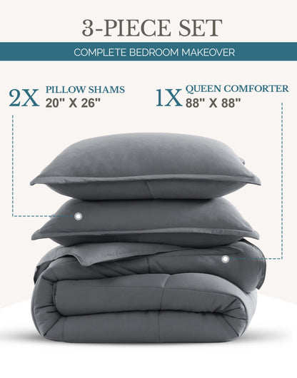 Down-Alternative Comforter cp-gallery: color=Charcoal; size=Queen