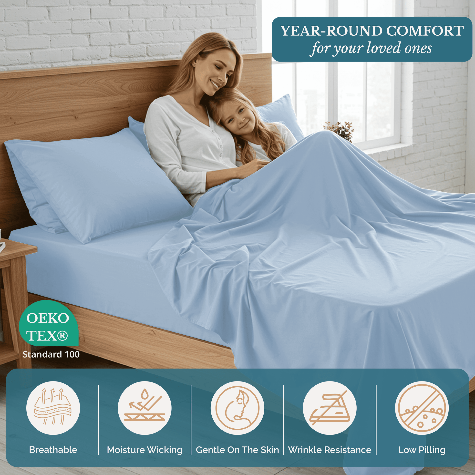 Washed Microfiber Sheet Set