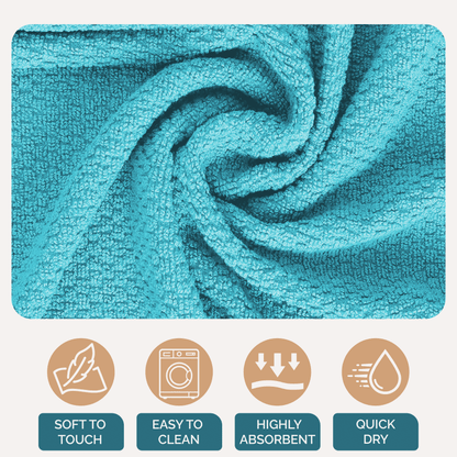 Terry Kitchen Towel Set cp-gallery: color=Aqua Sky; size=8 Piece Set