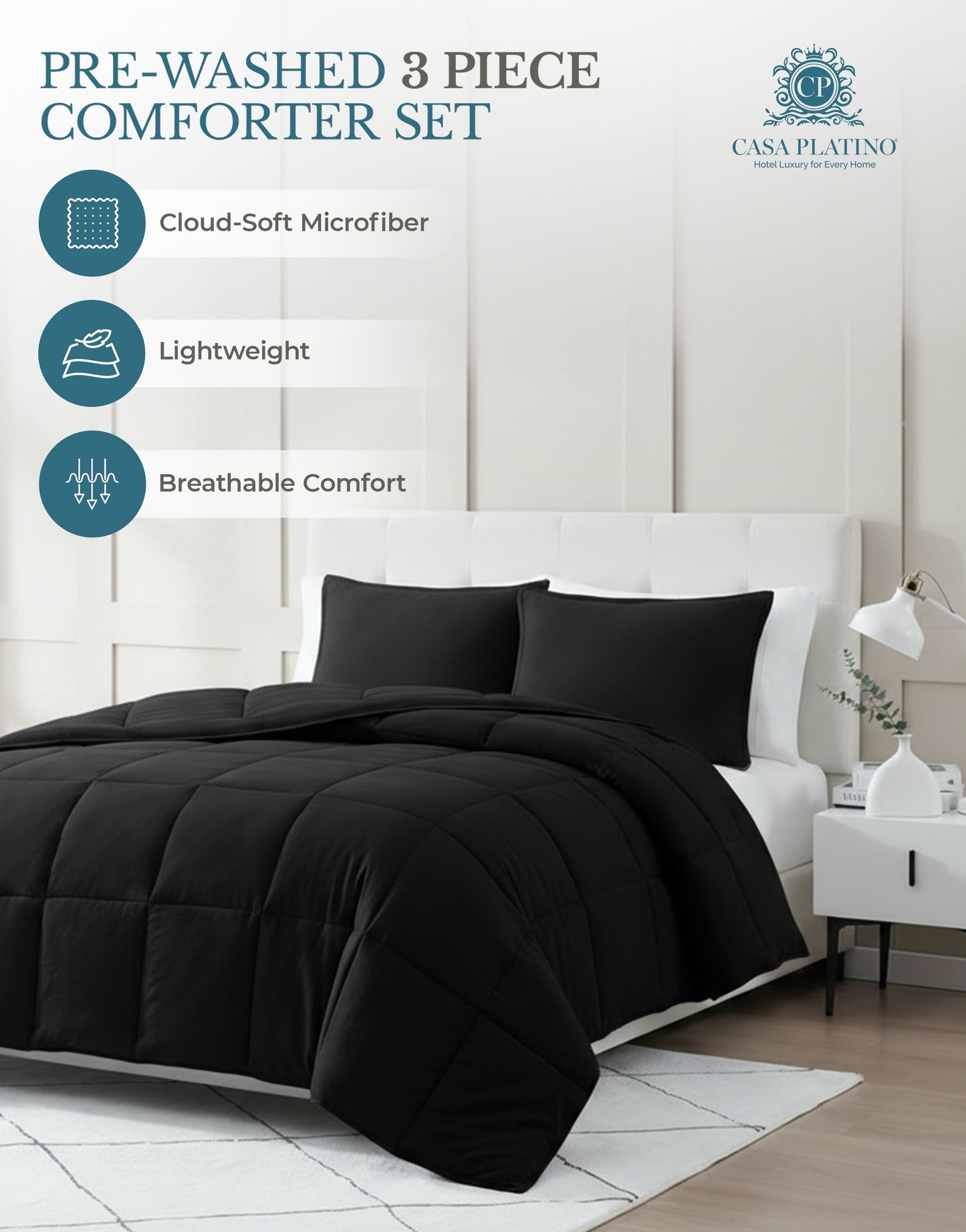 Down-Alternative Comforter cp-gallery: color=Black