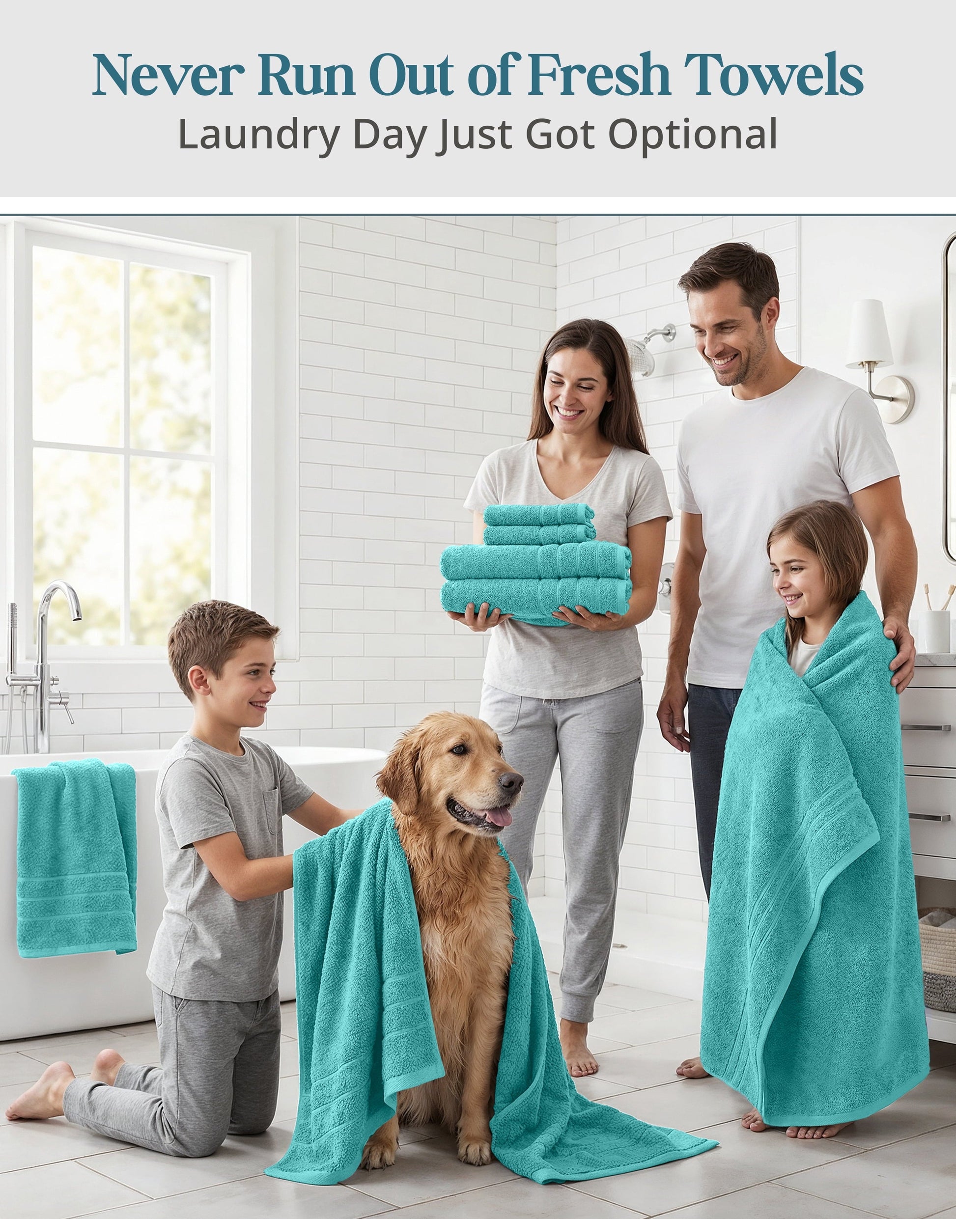 12-Piece Cotton Bath Towel Set