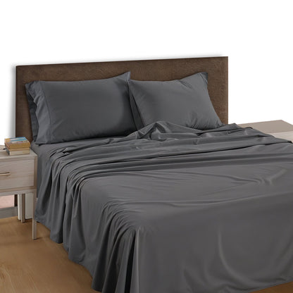 Percale Cotton Sheet Set cp-gallery: color=Charcoal