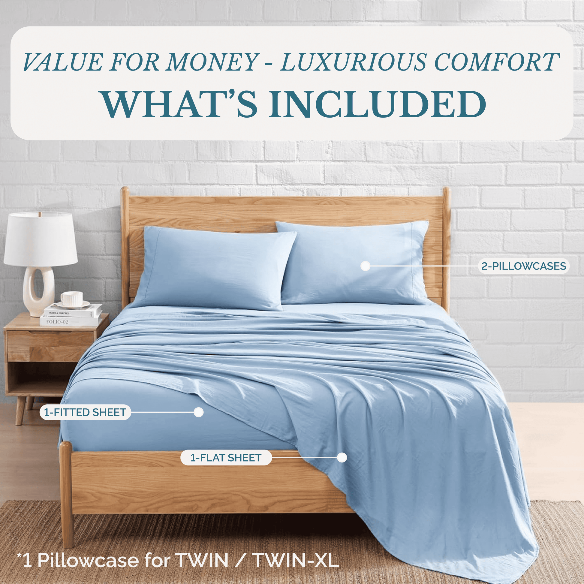 Washed Microfiber Sheet Set