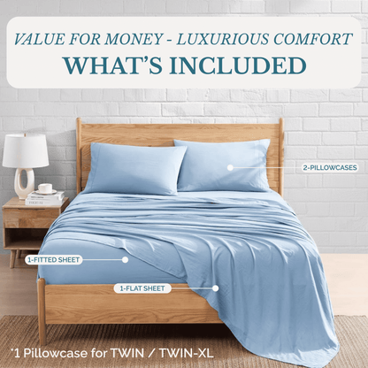 Washed Microfiber Sheet Set cp-gallery: color=French Blue