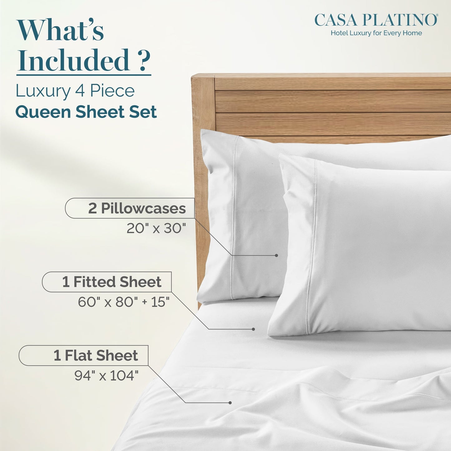 1000 Thread Count Egyptian Cotton Sheet Set cp-gallery: color=White; size=Queen