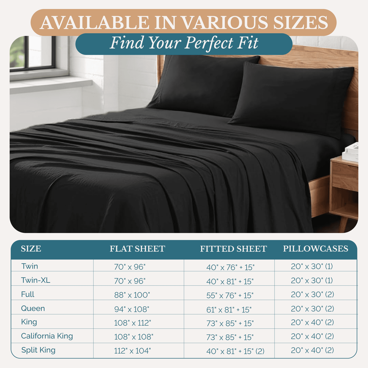 Washed Microfiber Sheet Set cp-gallery: color=Black