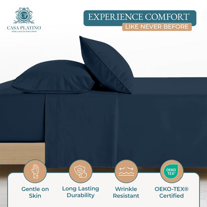 600 Thread Count Cotton Sheet Set cp-gallery: color=Denim