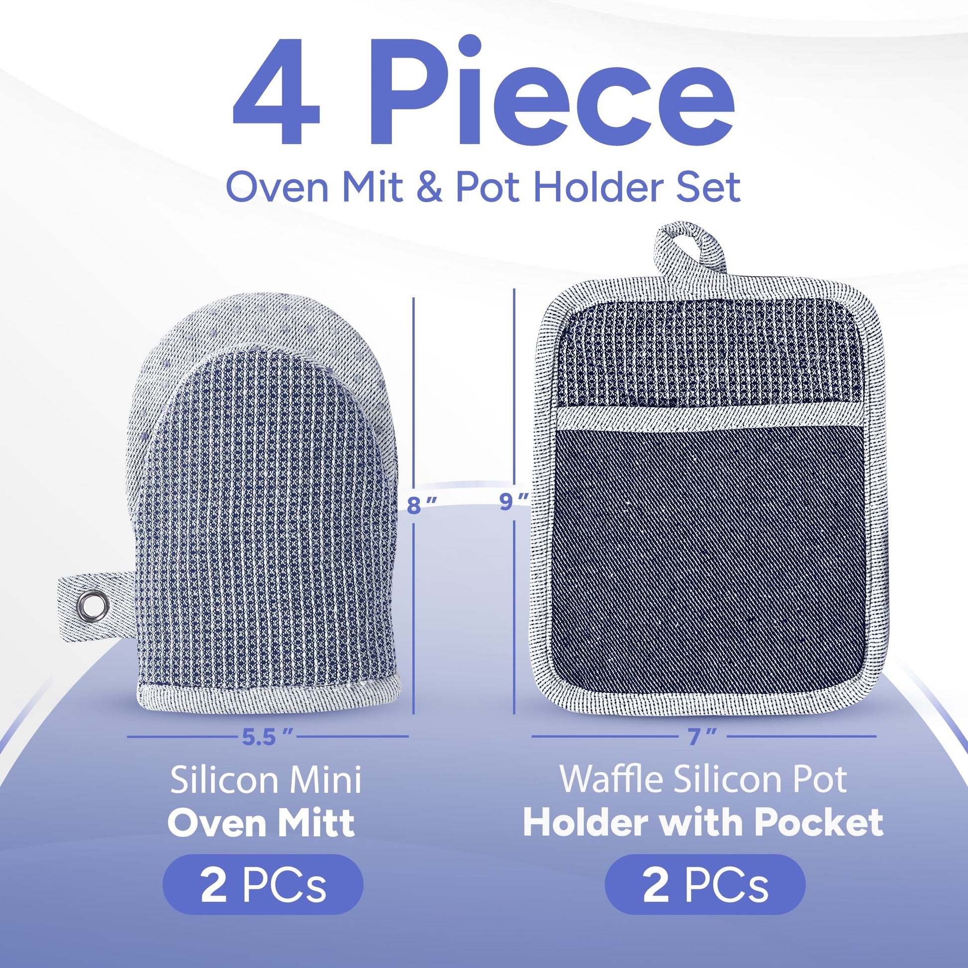 Kitchen Set - Oven Mitts, Pot Holders & Towels