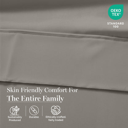 450 Thread Count Cotton Sheet Set cp-gallery: color=Paloma Grey