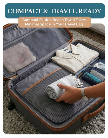 Cotton Hammam Beach Towels Multi-Pack cp-gallery: color=Grey; size=4 Piece Set