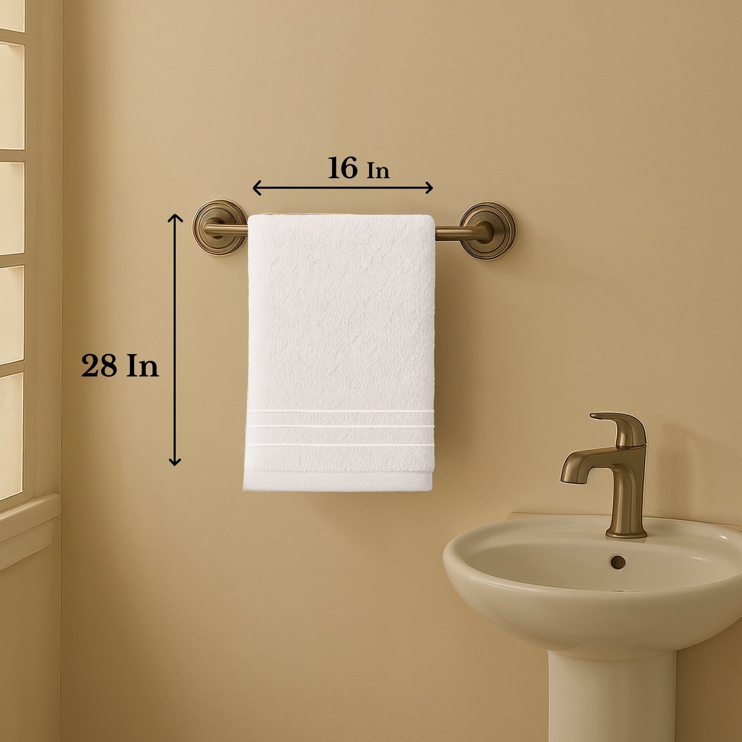 6-Piece Cotton Hand Towels Set cp-gallery: color=White; size=6 Piece Set