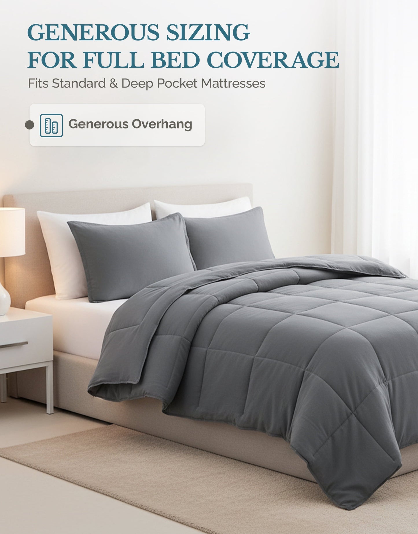 Down-Alternative Comforter cp-gallery: color=Charcoal