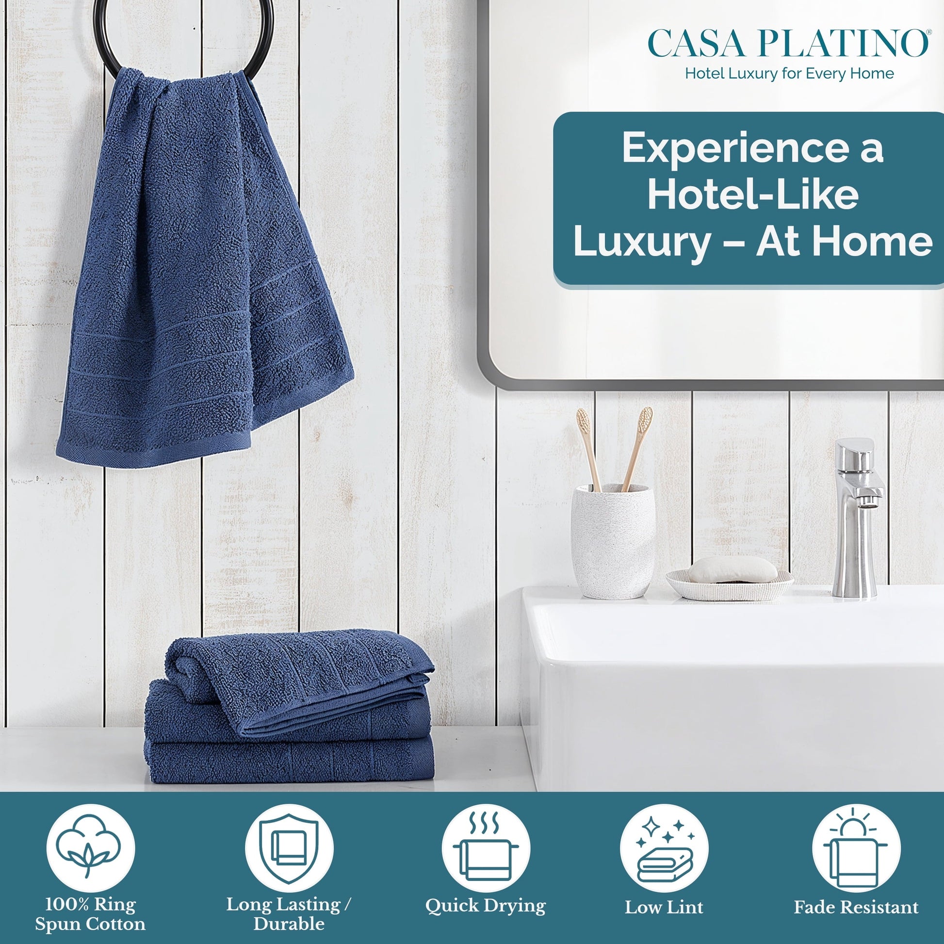 4-Piece Cotton Hand Towels Set