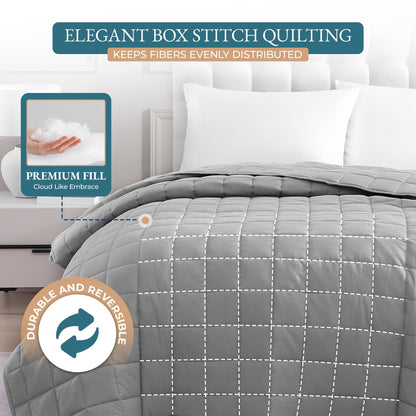 Quilted Bed Blanket cp-gallery: color=Silver