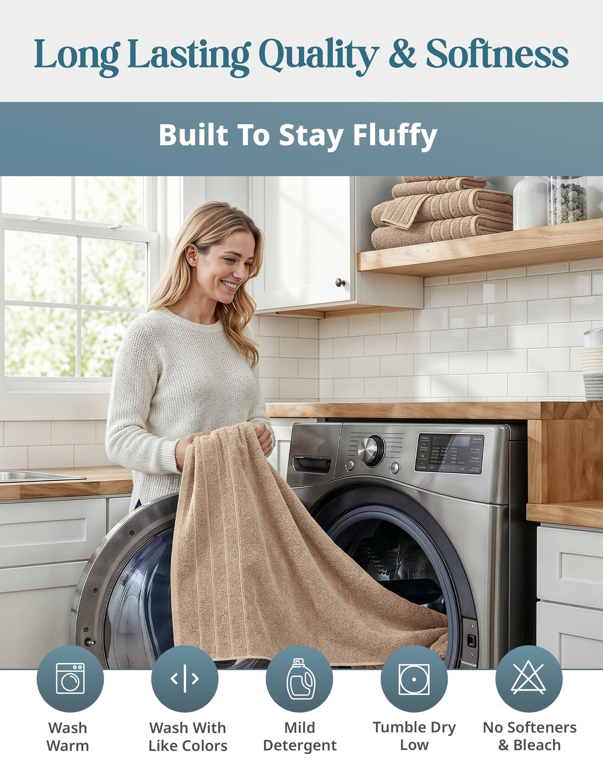 8-Piece Cotton Bath Towel Set