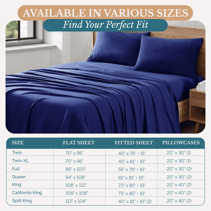 Washed Microfiber Sheet Set cp-gallery: color=Navy