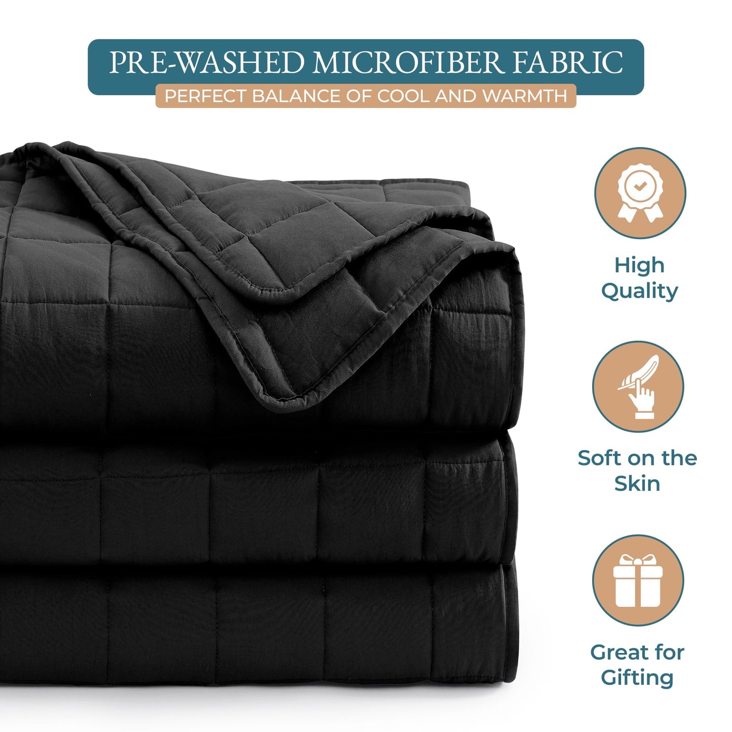 Quilted Bed Blanket cp-gallery: color=Black