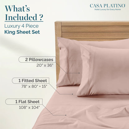 1000 Thread Count Egyptian Cotton Sheet Set cp-gallery: color=Sepia Rose; size=King
