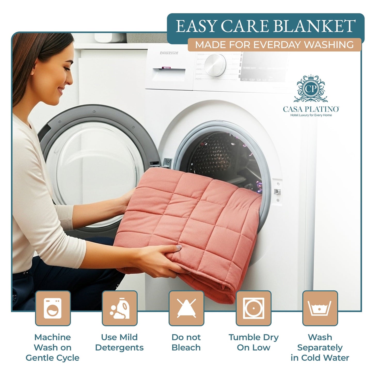 Quilted Bed Blanket cp-gallery: color=Rose Dawn