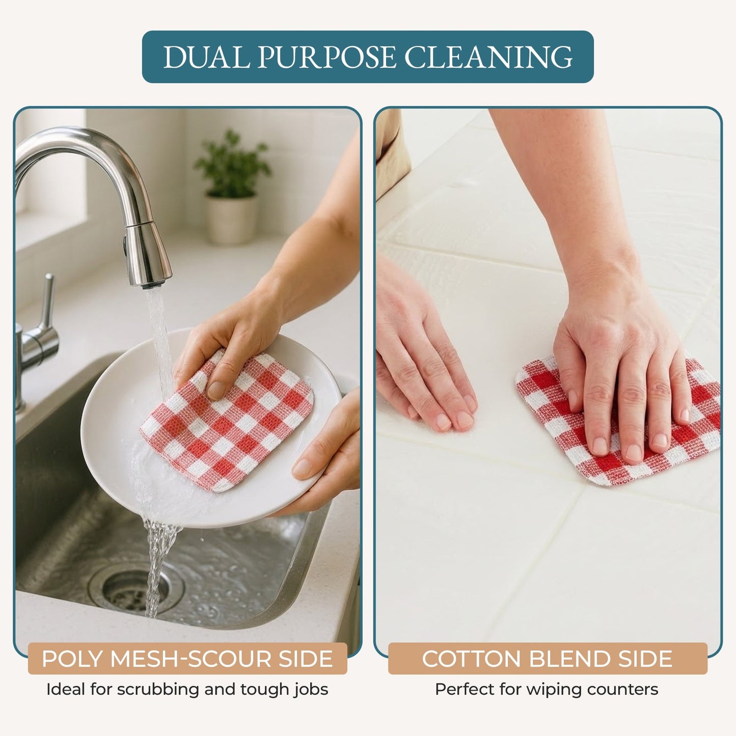 20-Piece Kitchen Towel Set Cotton Dish Towels cp-gallery: color=Red; size=20 Piece Set