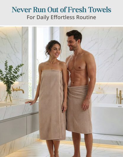 4-Piece Oversized Bath Sheets Set cp-gallery: color=Towny Brown; size=4 Piece Set