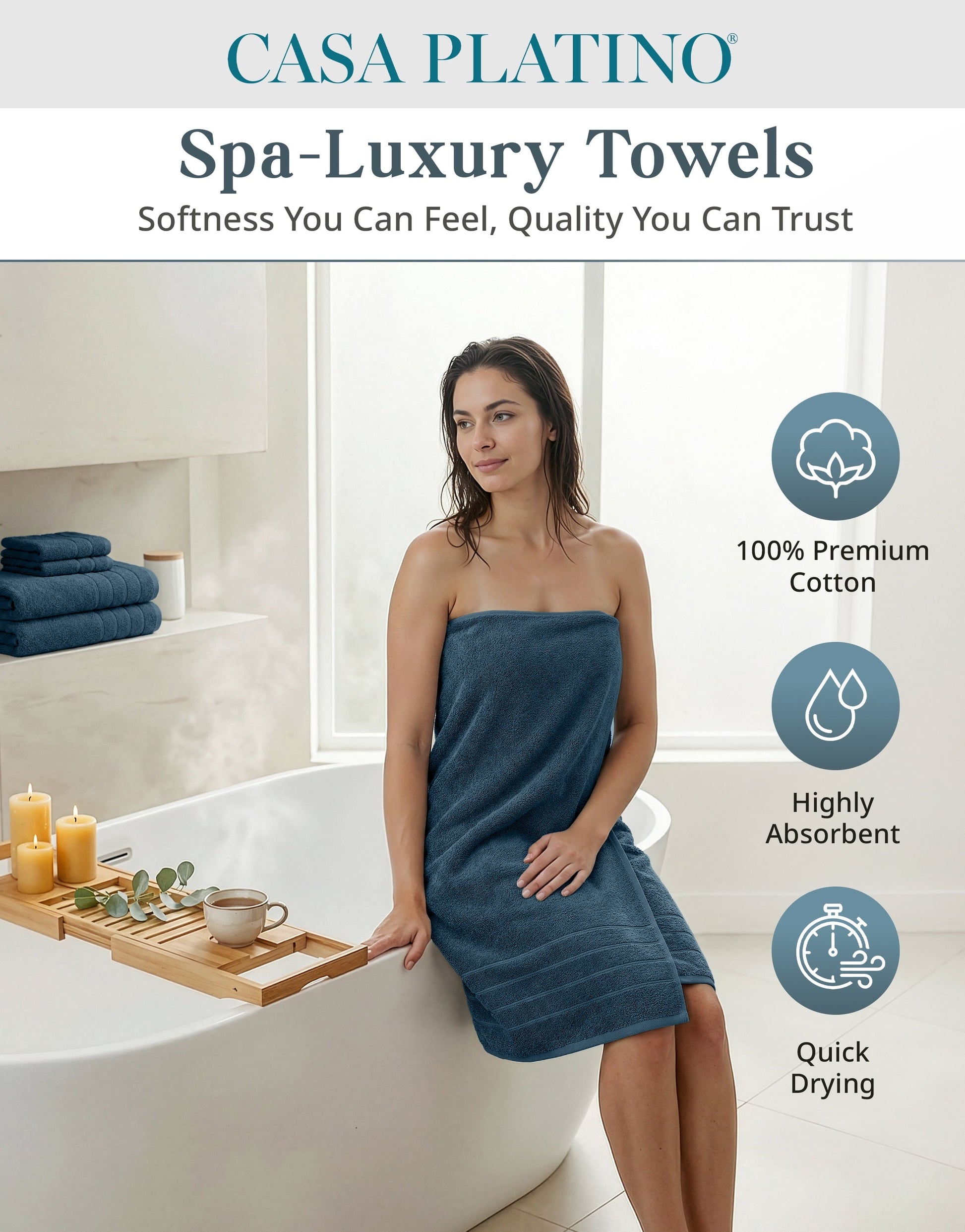 12-Piece Cotton Bath Towel Set
