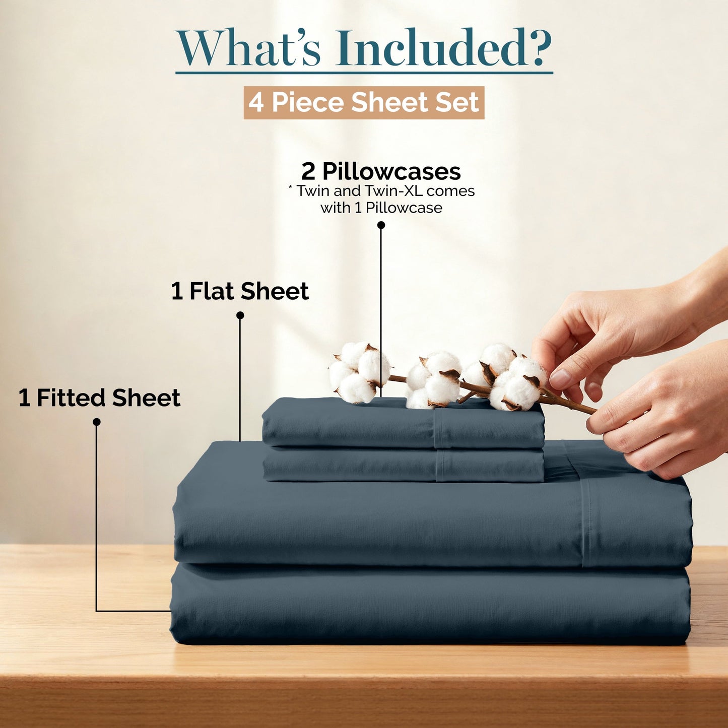 450 Thread Count Cotton Sheet Set cp-gallery: color=Estate Blue
