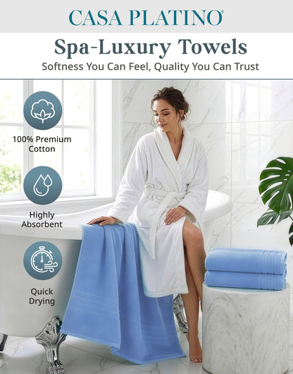 4-Piece Oversized Bath Sheets Set cp-gallery: color=Cerulean Blue; size=4 Piece Set