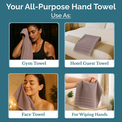 6-Piece Cotton Hand Towels Set cp-gallery: color=Platinum; size=6 Piece Set