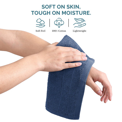 12-Piece Cotton Washcloths Set cp-gallery: color=Navy; size=12 Piece Set